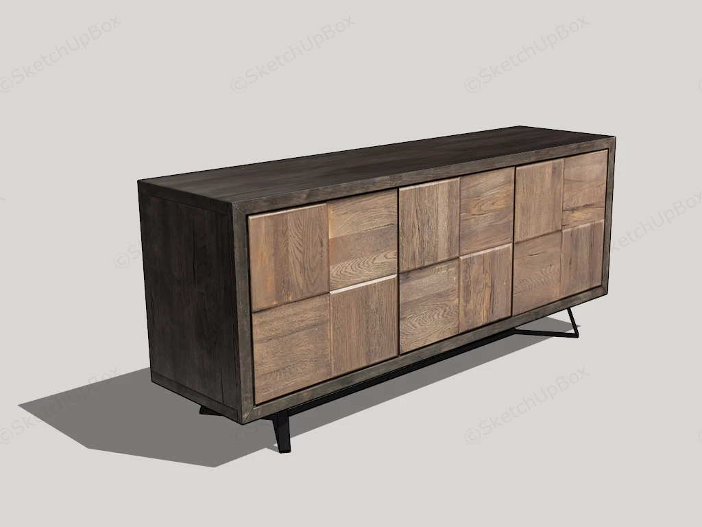 Sideboard Storage Cabinet sketchup model preview - SketchupBox