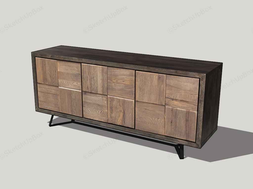 Sideboard Storage Cabinet sketchup model preview - SketchupBox