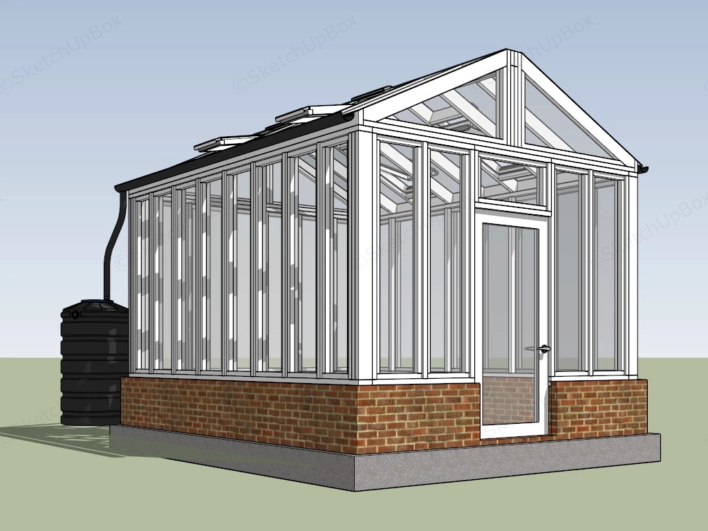 Small Garden Greenhouse sketchup model preview - SketchupBox