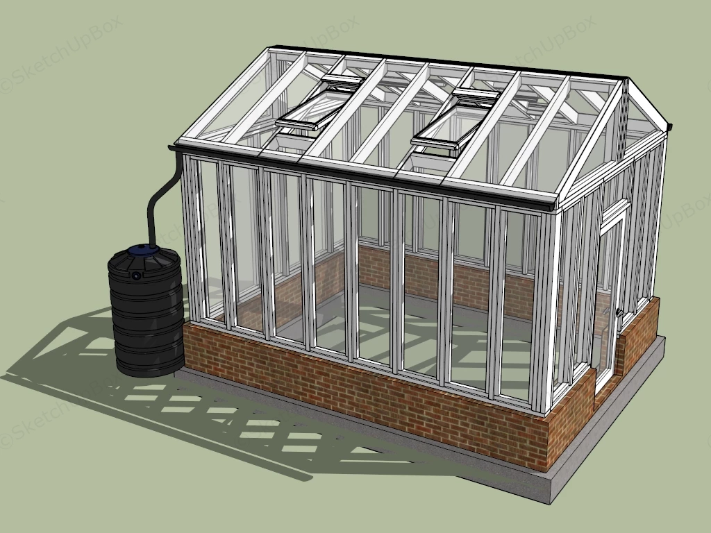 Small Garden Greenhouse sketchup model preview - SketchupBox