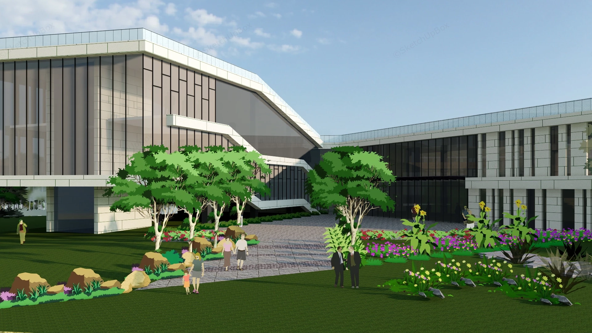 Retal Sales Center sketchup model preview - SketchupBox