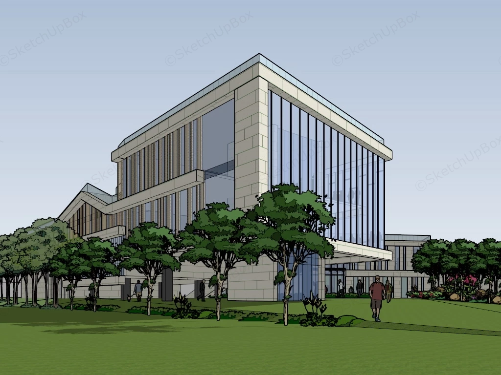 Retal Sales Center sketchup model preview - SketchupBox