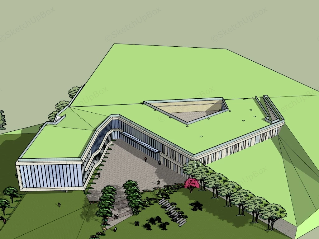Retal Sales Center sketchup model preview - SketchupBox