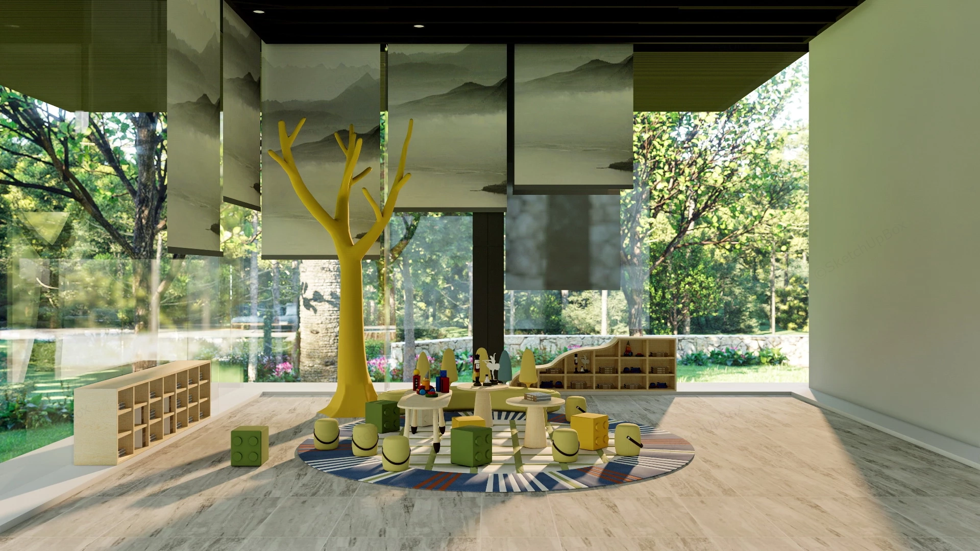 Kids Playroom & Toy Room sketchup model preview - SketchupBox