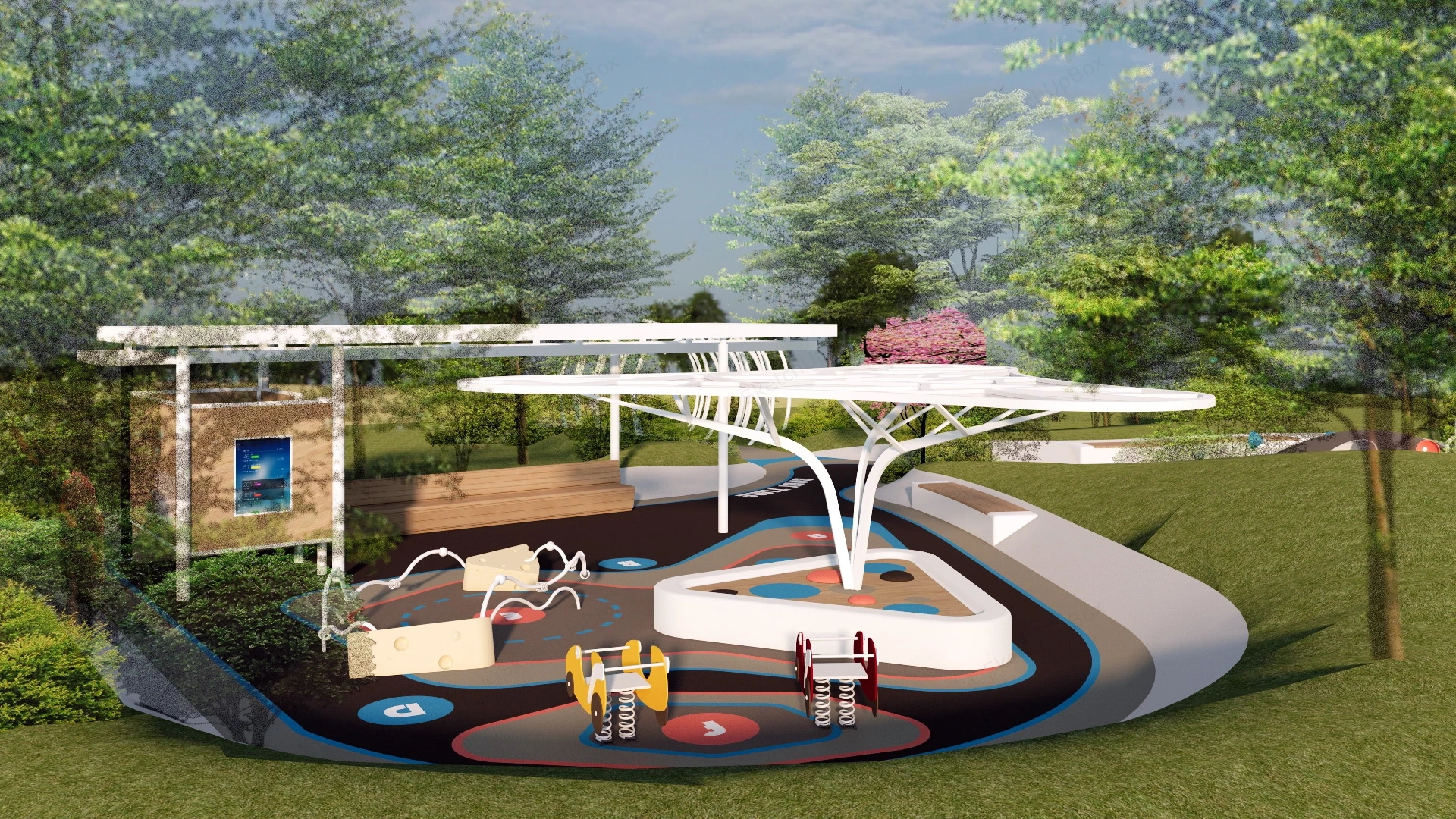 Toddler Playground Idea sketchup model preview - SketchupBox