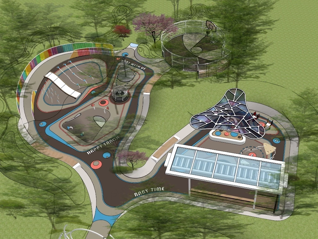 Toddler Playground Idea sketchup model preview - SketchupBox