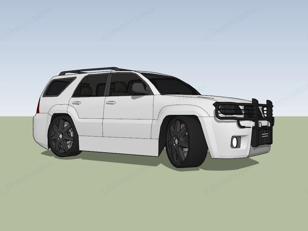 White Toyota SUV sketchup model preview - SketchupBox