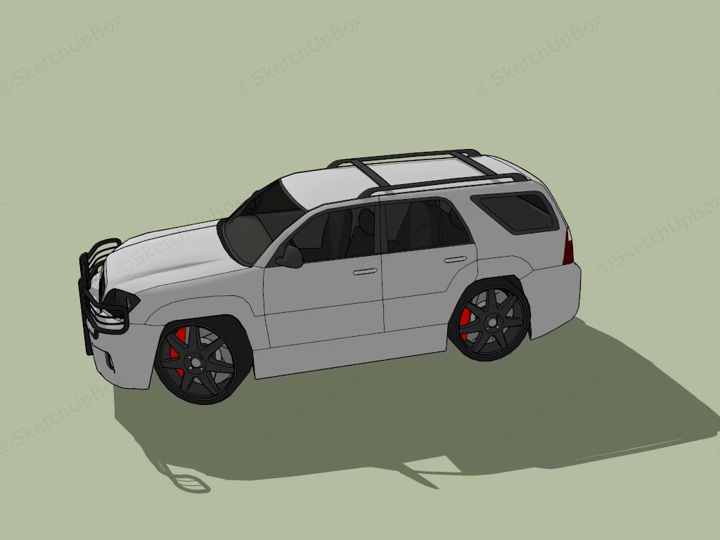 White Toyota SUV sketchup model preview - SketchupBox