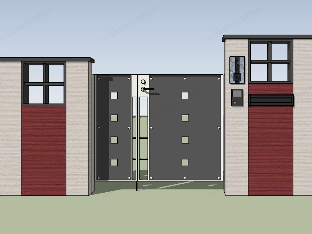 Steel Gate Design sketchup model preview - SketchupBox