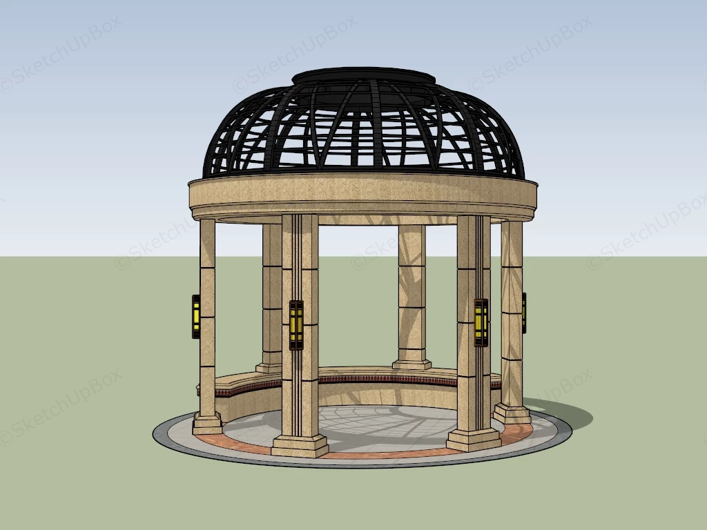 Greek Style Gazebo sketchup model preview - SketchupBox