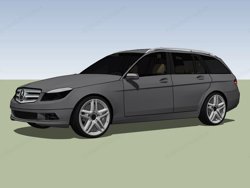 Mercedes Benz C Class Wagon sketchup model preview - SketchupBox