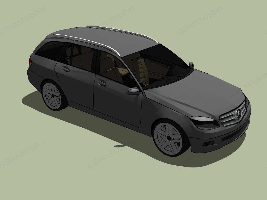 Mercedes Benz C Class Wagon sketchup model preview - SketchupBox