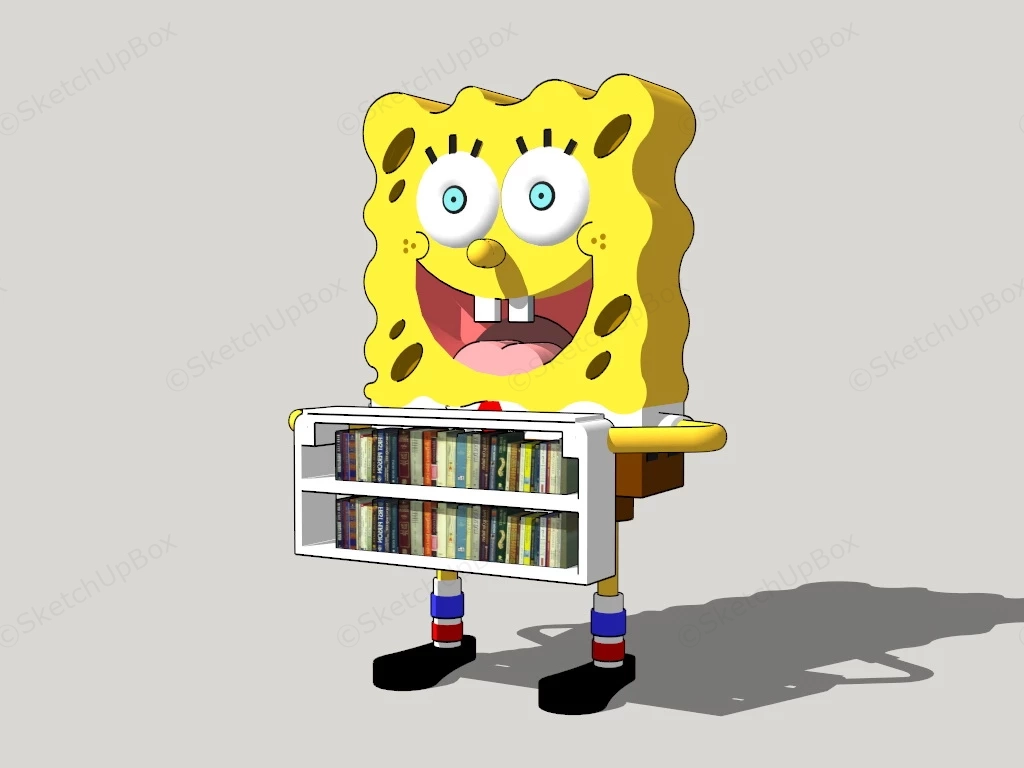 SpongeBob Bookcase sketchup model preview - SketchupBox