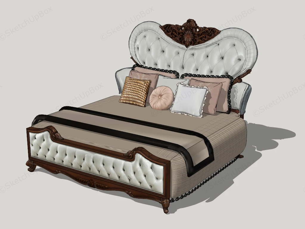 Victorian Style Bed sketchup model preview - SketchupBox