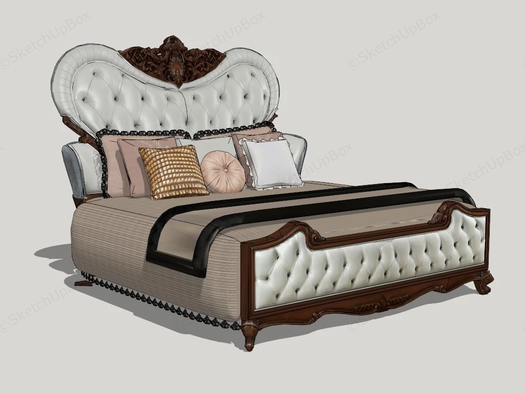 Victorian Style Bed sketchup model preview - SketchupBox
