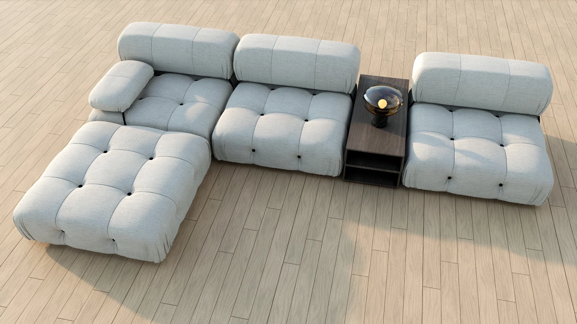 Sectional Bean Bag Sofas sketchup model preview - SketchupBox