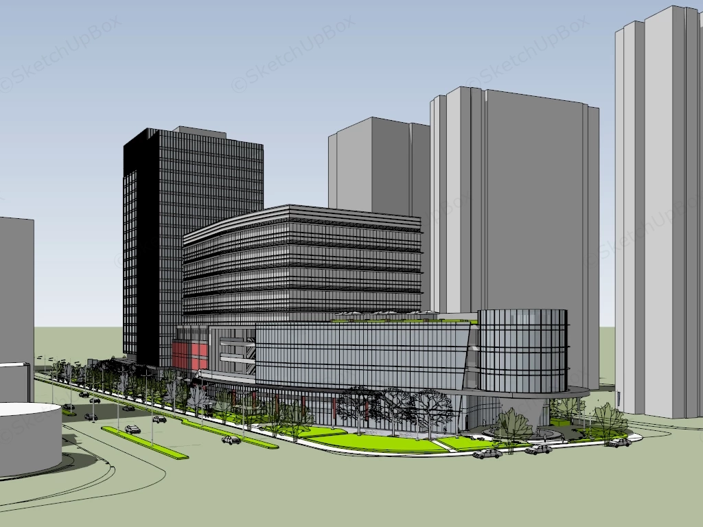 International Plaza sketchup model preview - SketchupBox