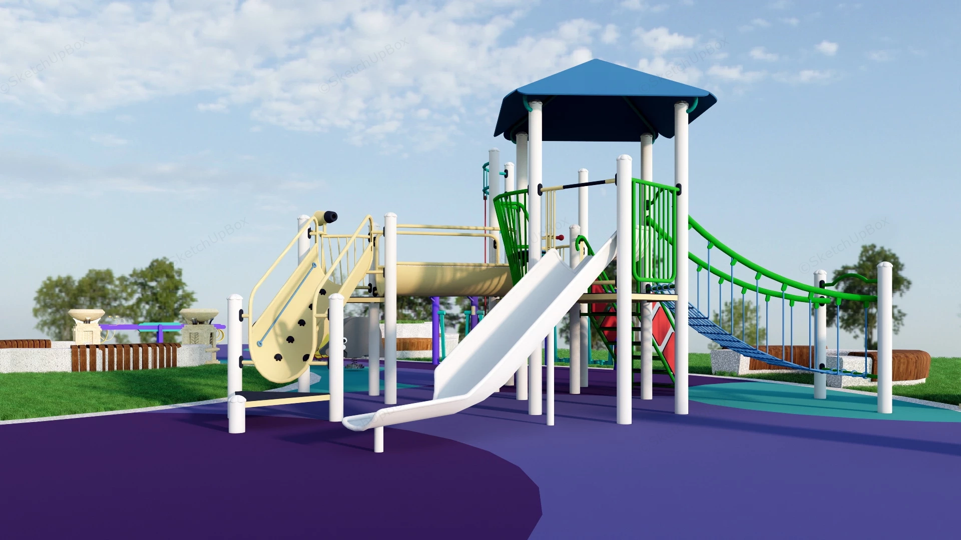 Children Outdoor Playsets sketchup model preview - SketchupBox