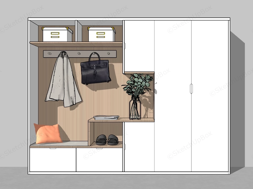 Entryway Storage Furniture sketchup model preview - SketchupBox