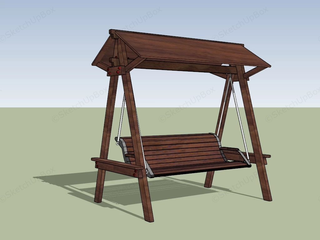 Outdoor Patio Swing With Canopy sketchup model preview - SketchupBox