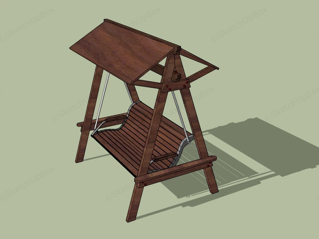 Outdoor Patio Swing With Canopy sketchup model preview - SketchupBox