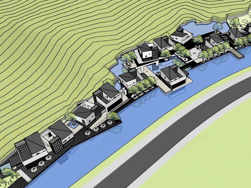 Mountain Vacation Homes sketchup model preview - SketchupBox