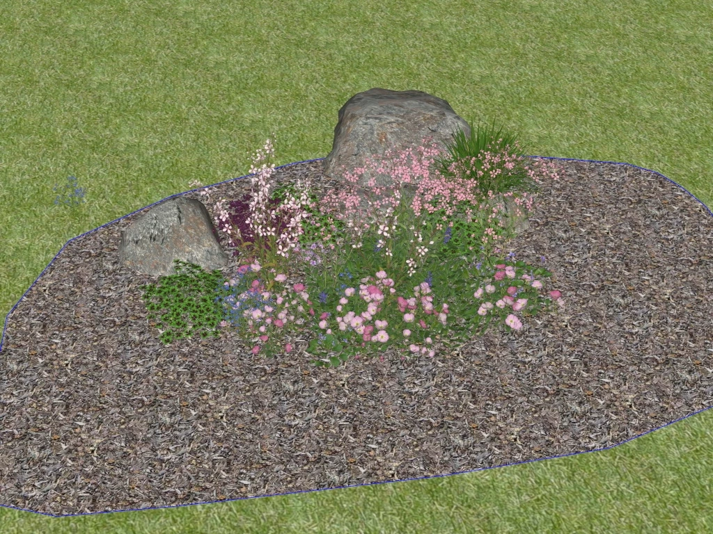 Garden Border Plants sketchup model preview - SketchupBox