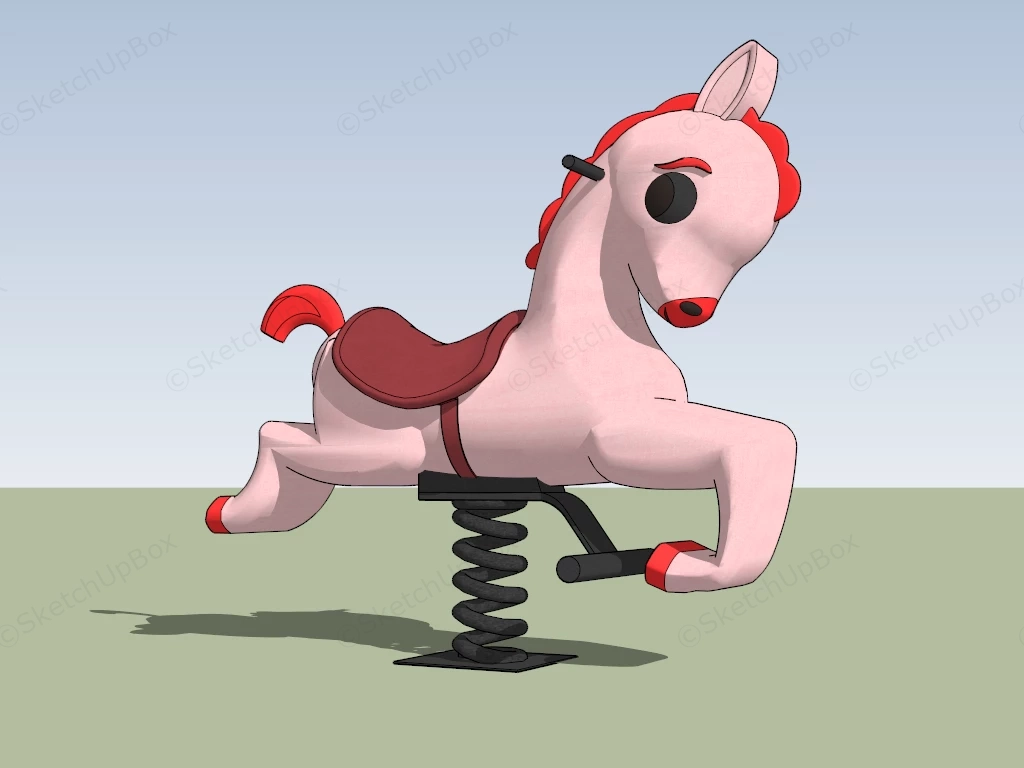 Spring Rocker Horse sketchup model preview - SketchupBox