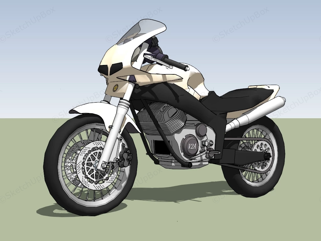 Sports Motorcycle sketchup model preview - SketchupBox