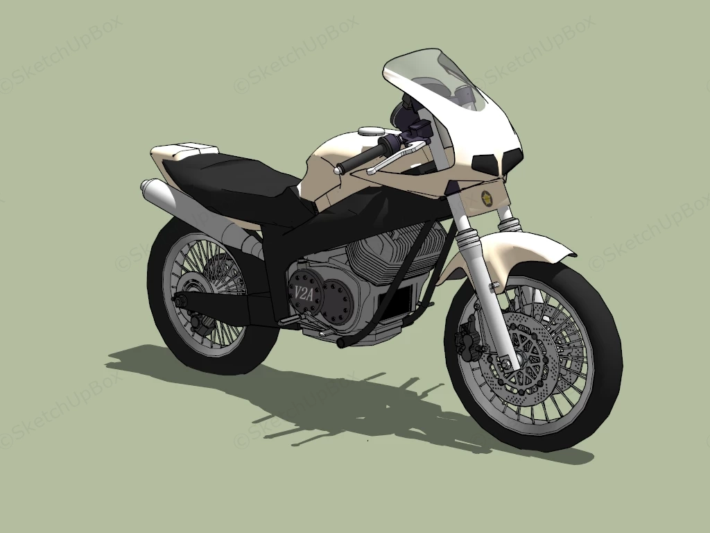 Sports Motorcycle sketchup model preview - SketchupBox