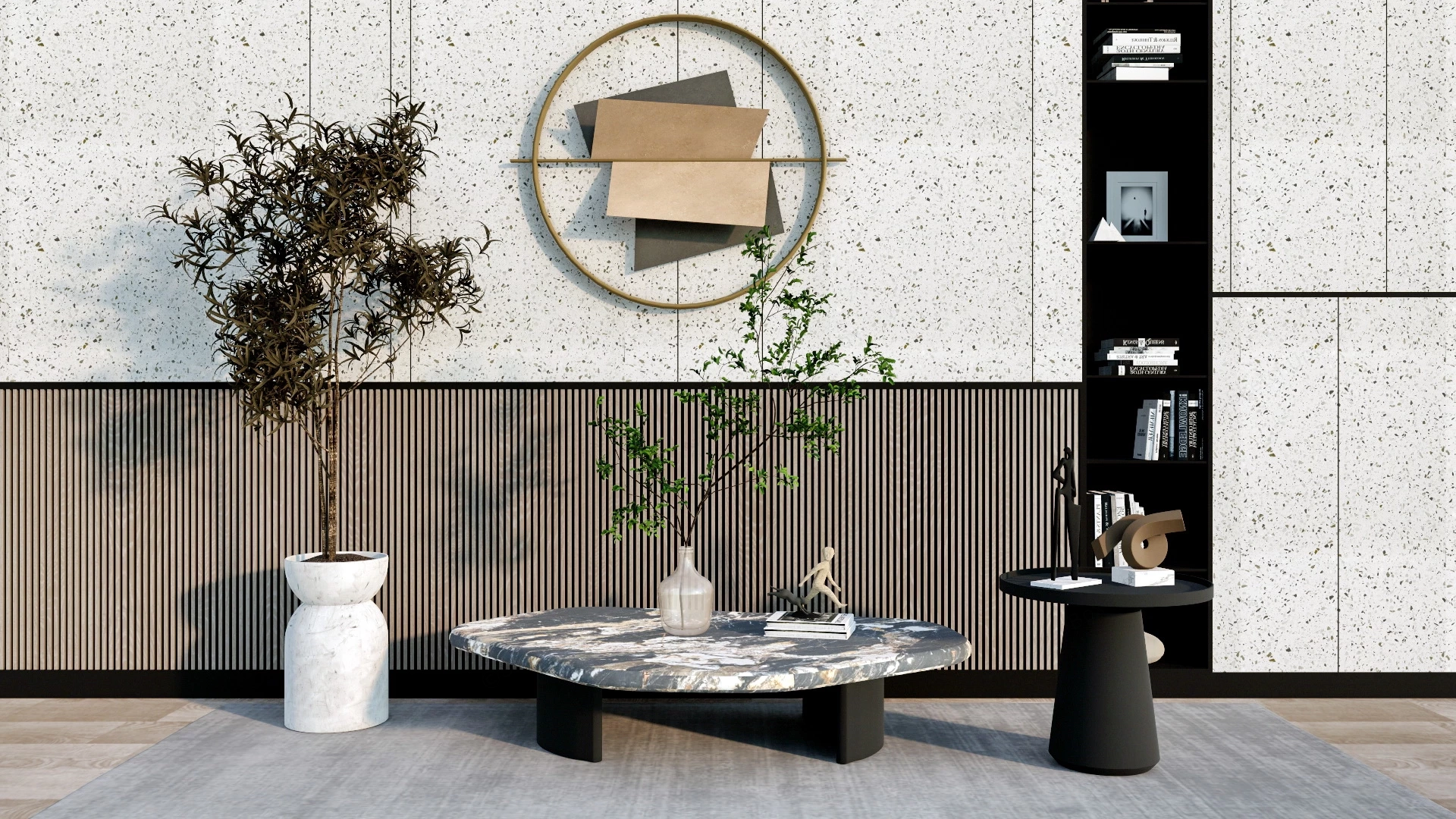 Living Room Accent Wall Coffee Table sketchup model preview - SketchupBox