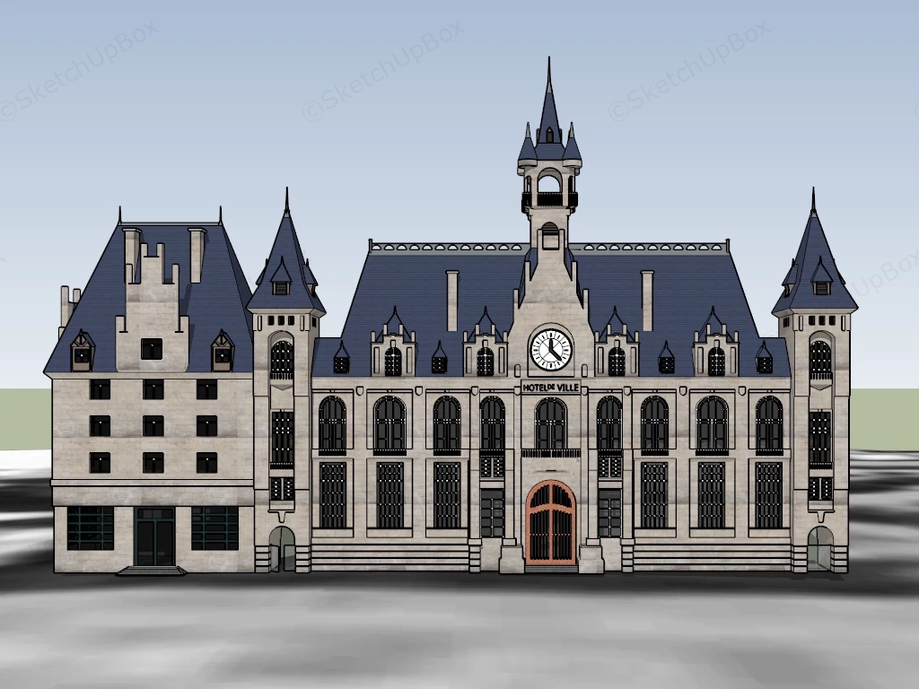 Hotel De Ville sketchup model preview - SketchupBox