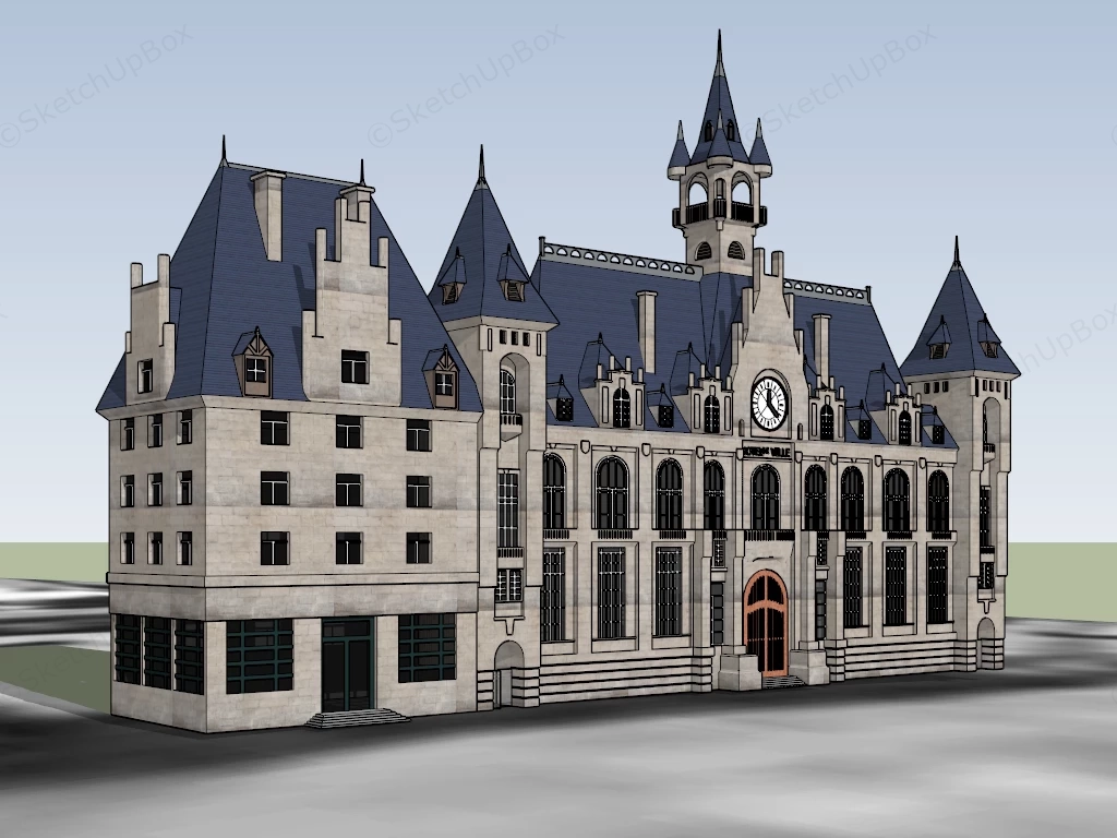 Hotel De Ville sketchup model preview - SketchupBox