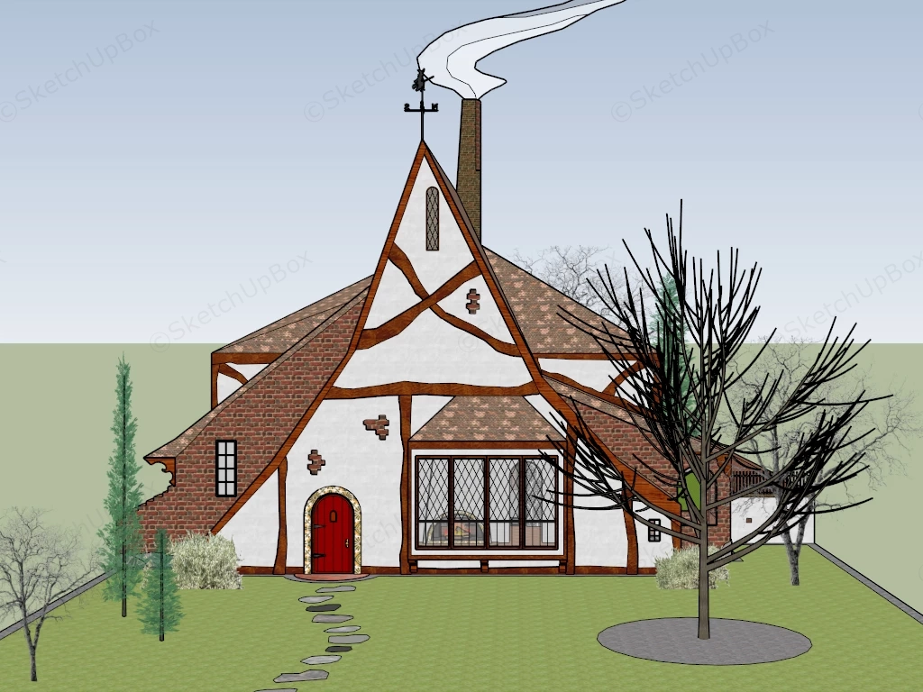 Fantasy Country Cottage sketchup model preview - SketchupBox