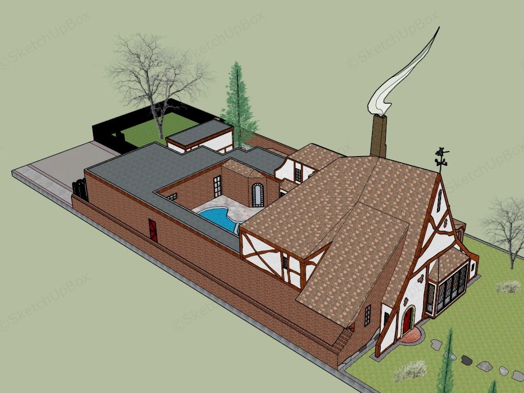 Fantasy Country Cottage sketchup model preview - SketchupBox