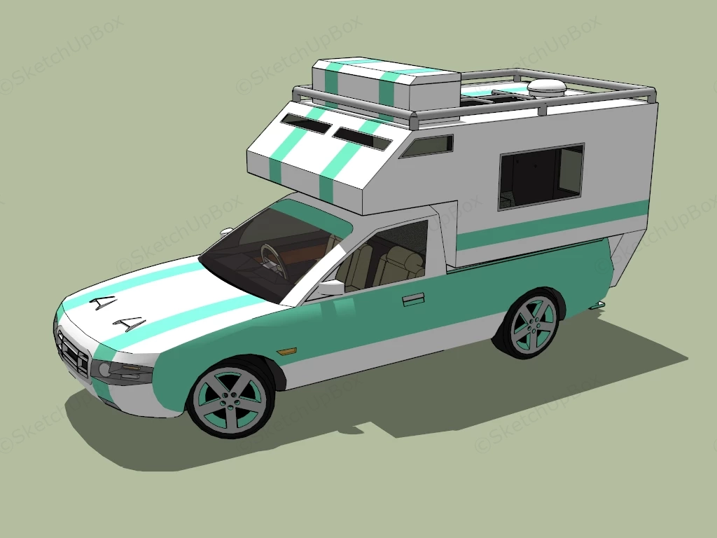Motorhome Camper sketchup model preview - SketchupBox