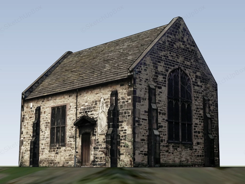 Antique Stone Barn sketchup model preview - SketchupBox