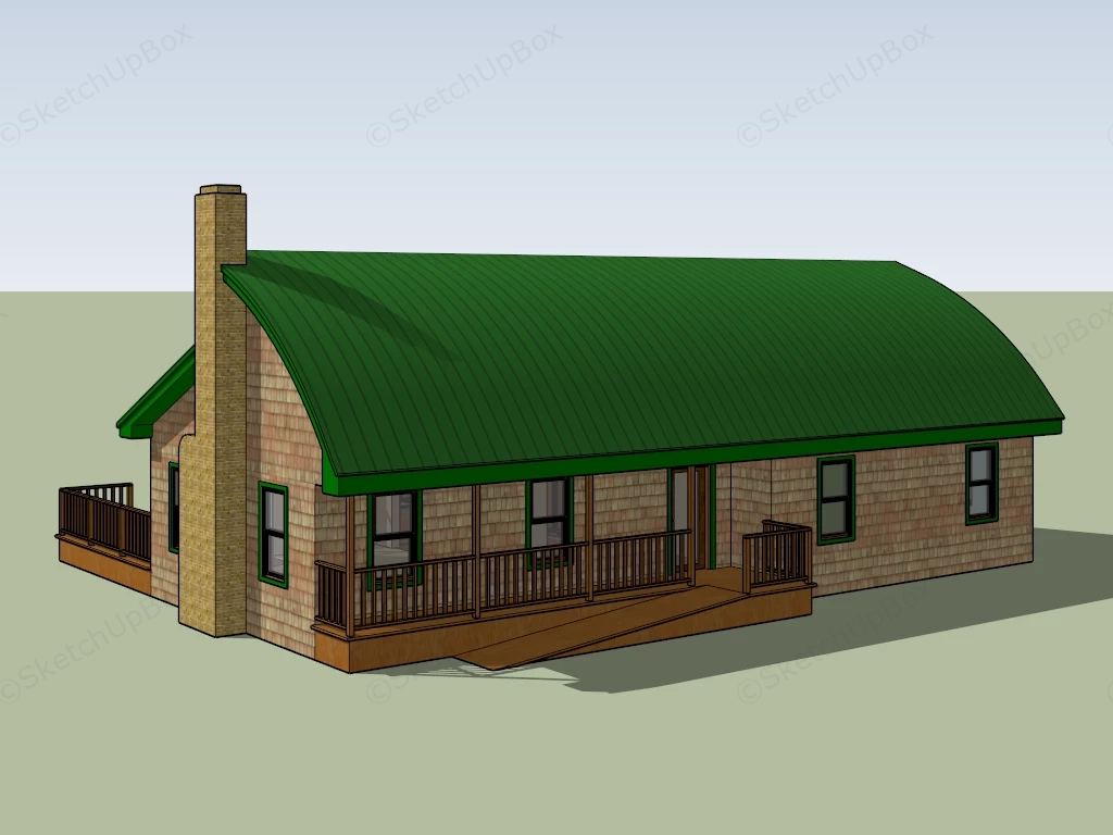 Rural Farmhouse sketchup model preview - SketchupBox