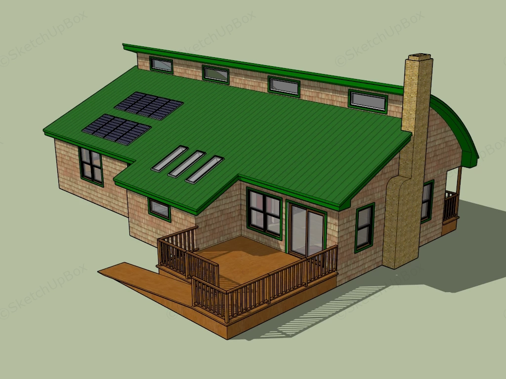 Rural Farmhouse sketchup model preview - SketchupBox