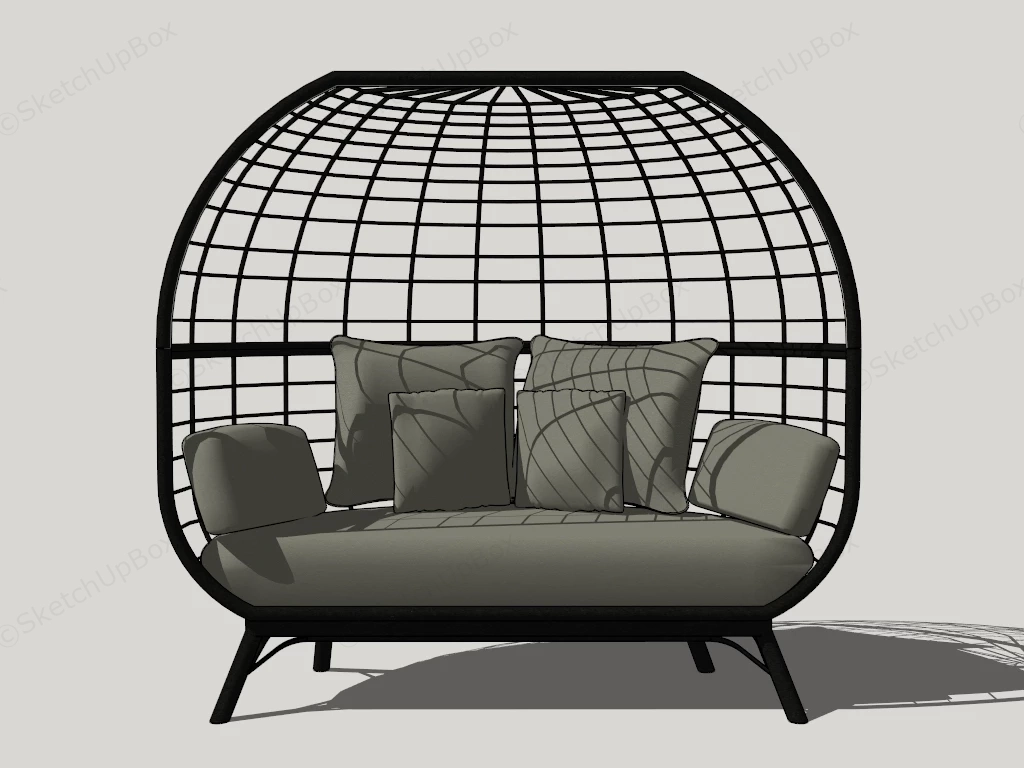 Patio Loveseat With Canopy sketchup model preview - SketchupBox