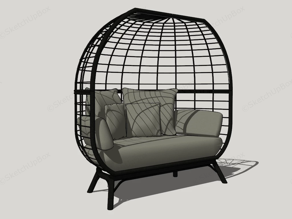 Patio Loveseat With Canopy sketchup model preview - SketchupBox