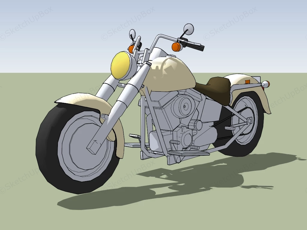 Touring Motorcycle sketchup model preview - SketchupBox