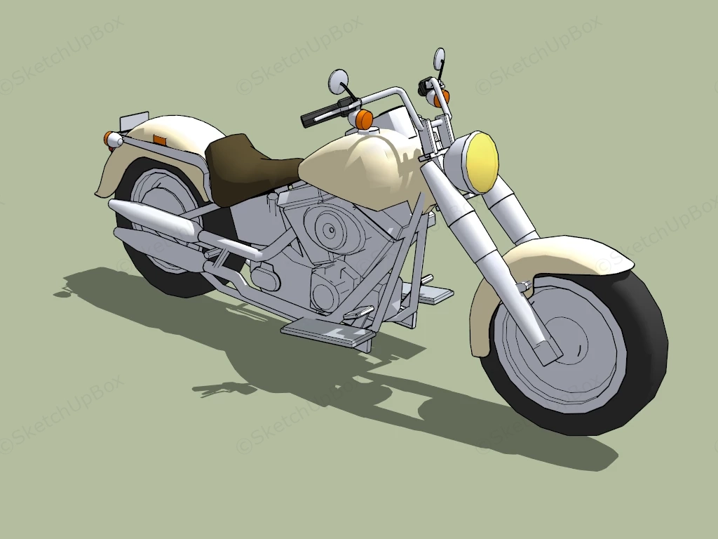 Touring Motorcycle sketchup model preview - SketchupBox