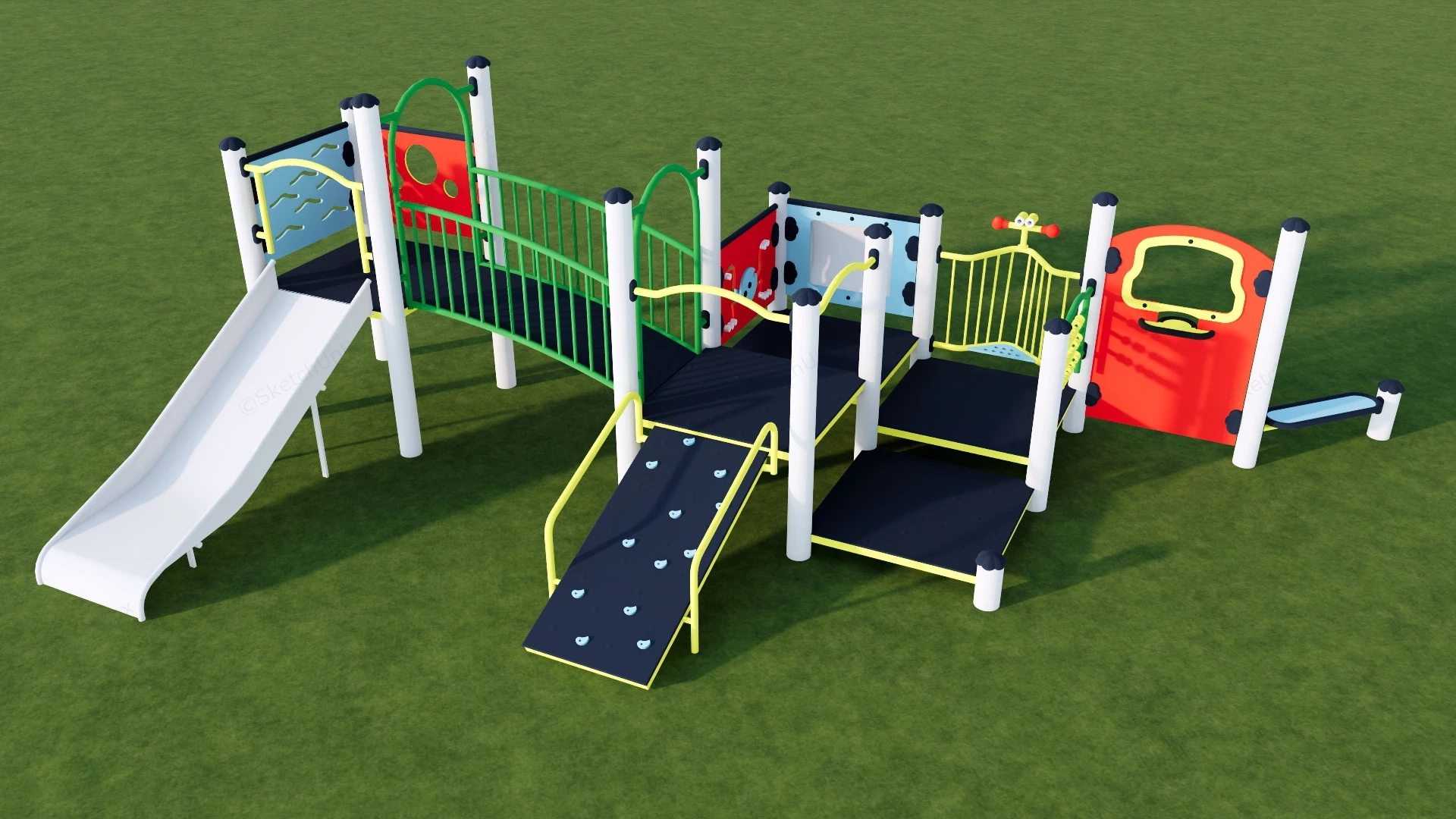 Toddler Outdoor Playset sketchup model preview - SketchupBox