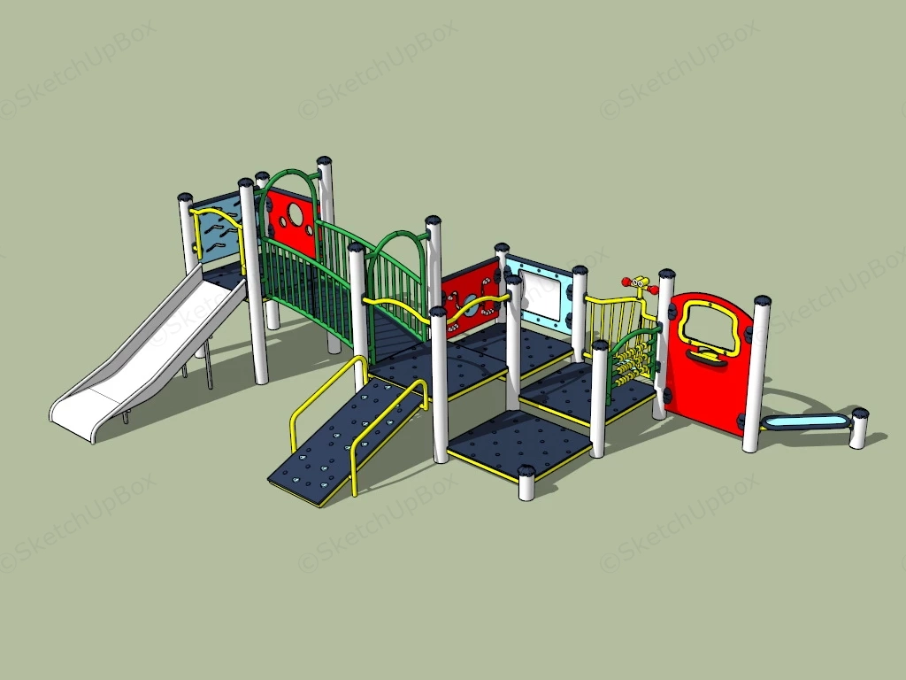 Toddler Outdoor Playset sketchup model preview - SketchupBox