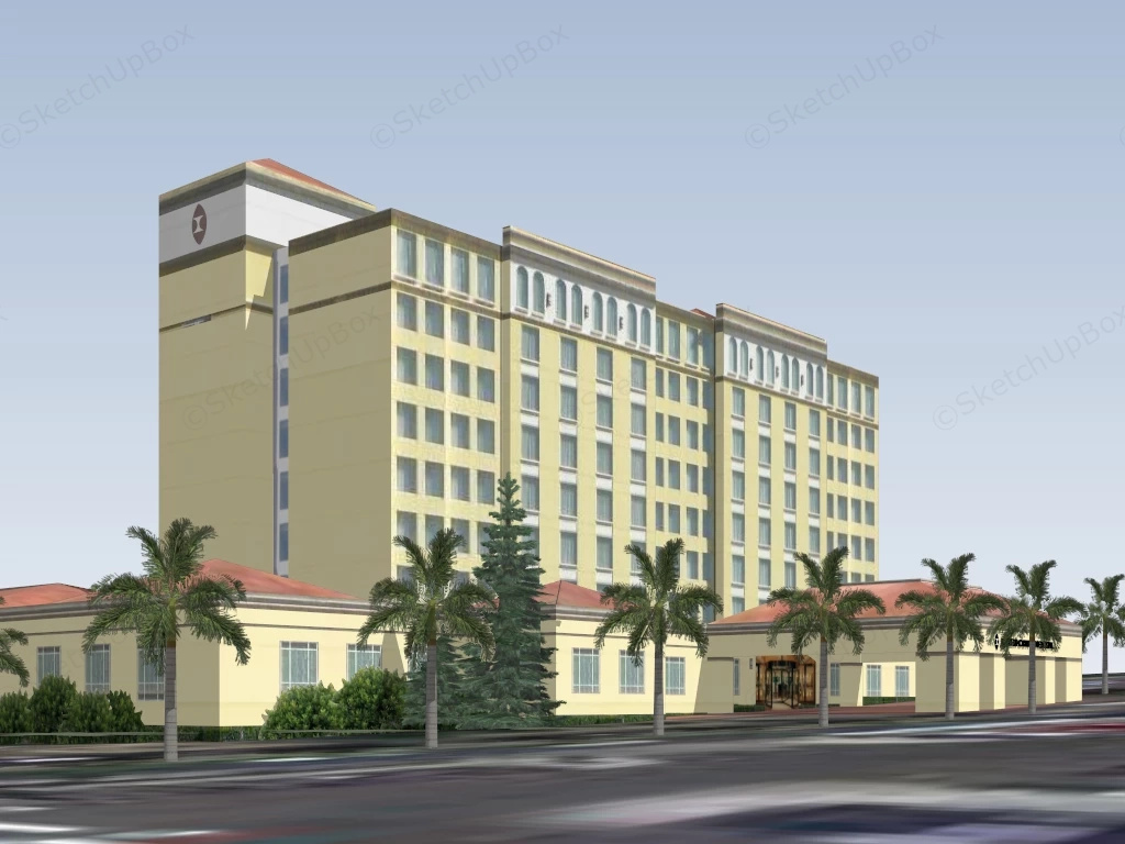 Inter Continental Hotel sketchup model preview - SketchupBox