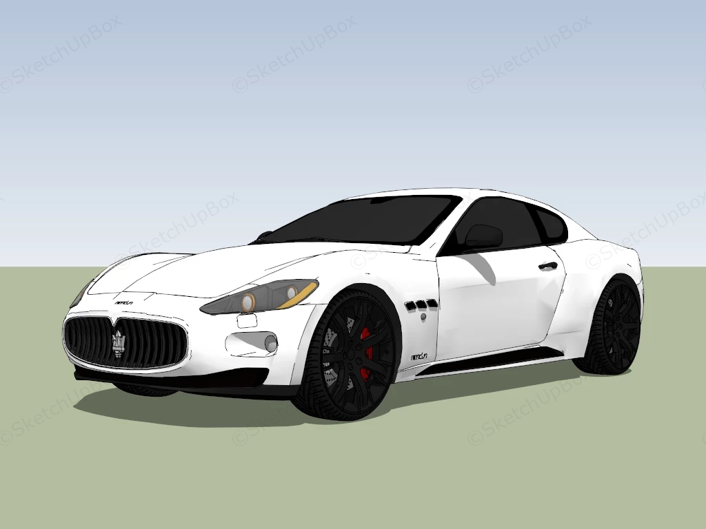 Maserati GranTurismo sketchup model preview - SketchupBox