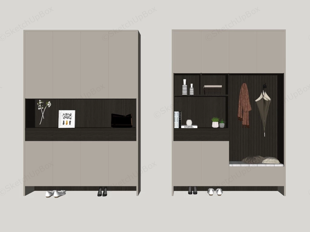 Full Entryway Storage Set sketchup model preview - SketchupBox