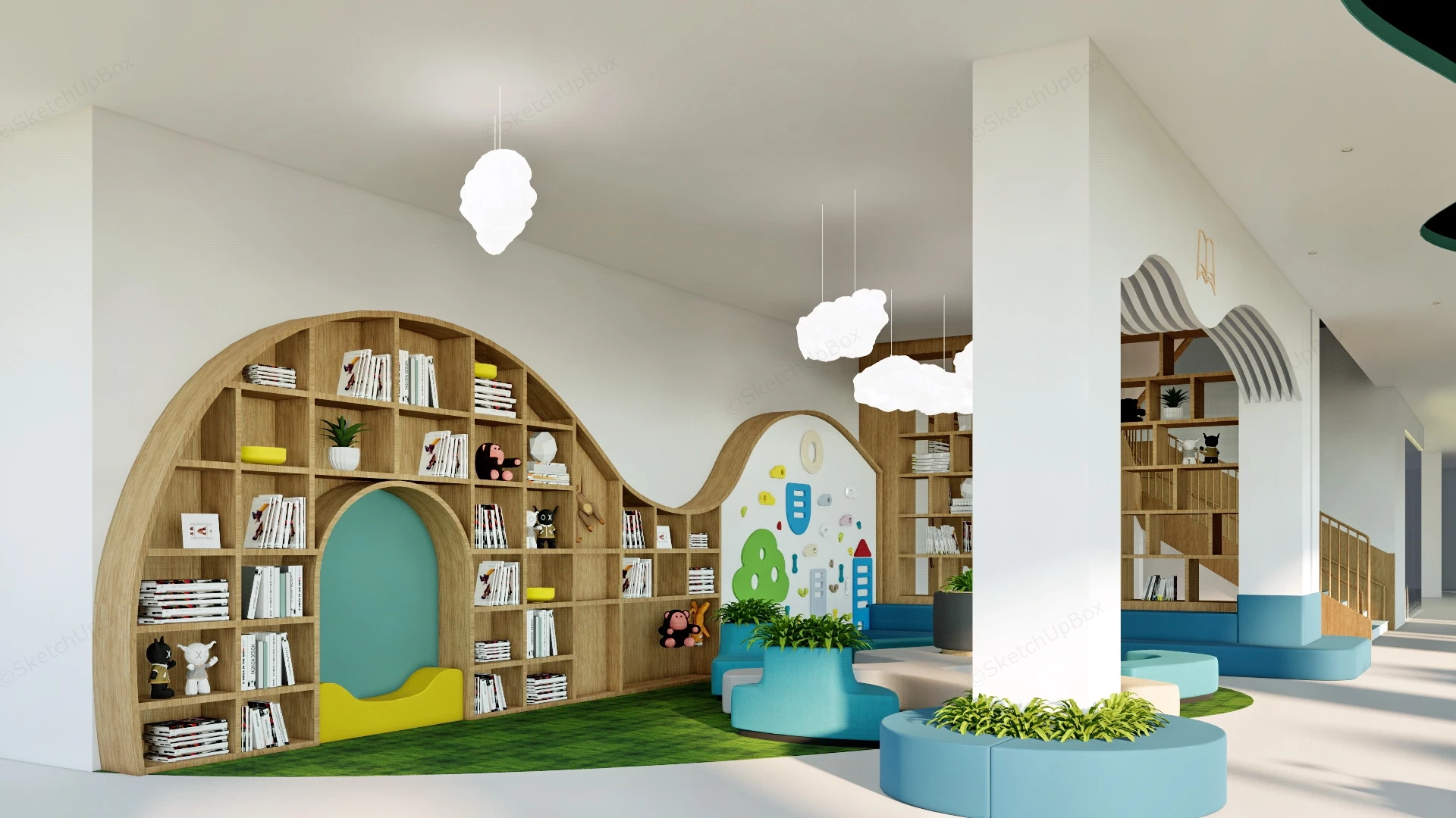 Kindergarten Reading Room sketchup model preview - SketchupBox
