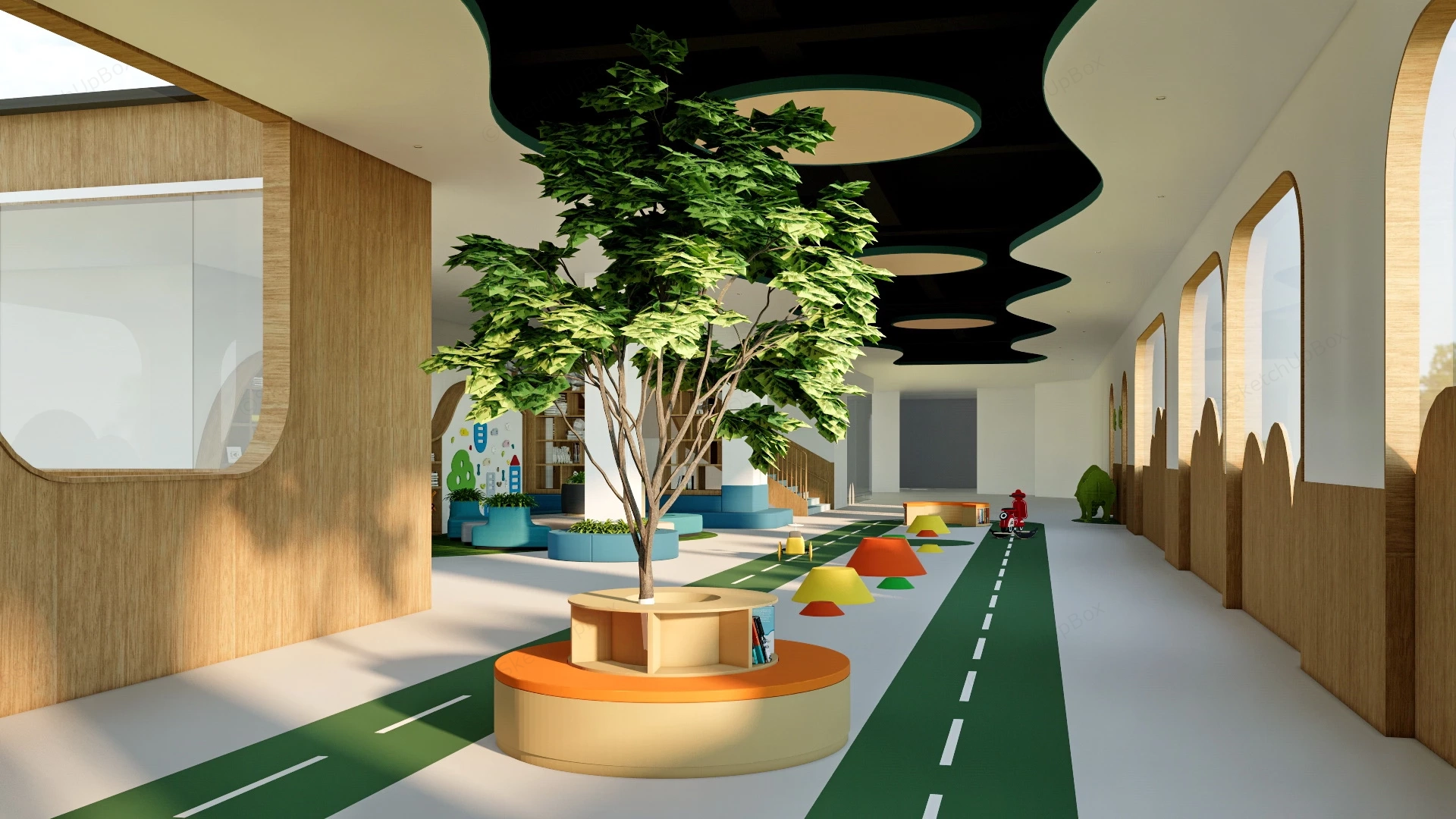 Kindergarten Reading Room sketchup model preview - SketchupBox
